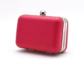 The Vivien Minaudiere in Hibiscus leather