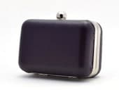 The Vivien Minaudiere in Deep Purple leather