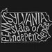 Pennsylvania State of Independence - Black Background - 8x10 Illustrated Print by Mandipidy