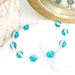 teal wire wrapped bangle bracelet