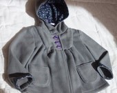 Gray, Arctic Fleece Girl's Coat, size 3 T
