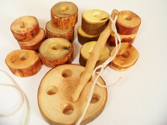 Wood Sewing Toy Kit Waldorf Organic Eco Friendly Childrens Educational