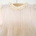 1970's Pale Pink and Cream Sleeveless Chiffon and Lace Dress