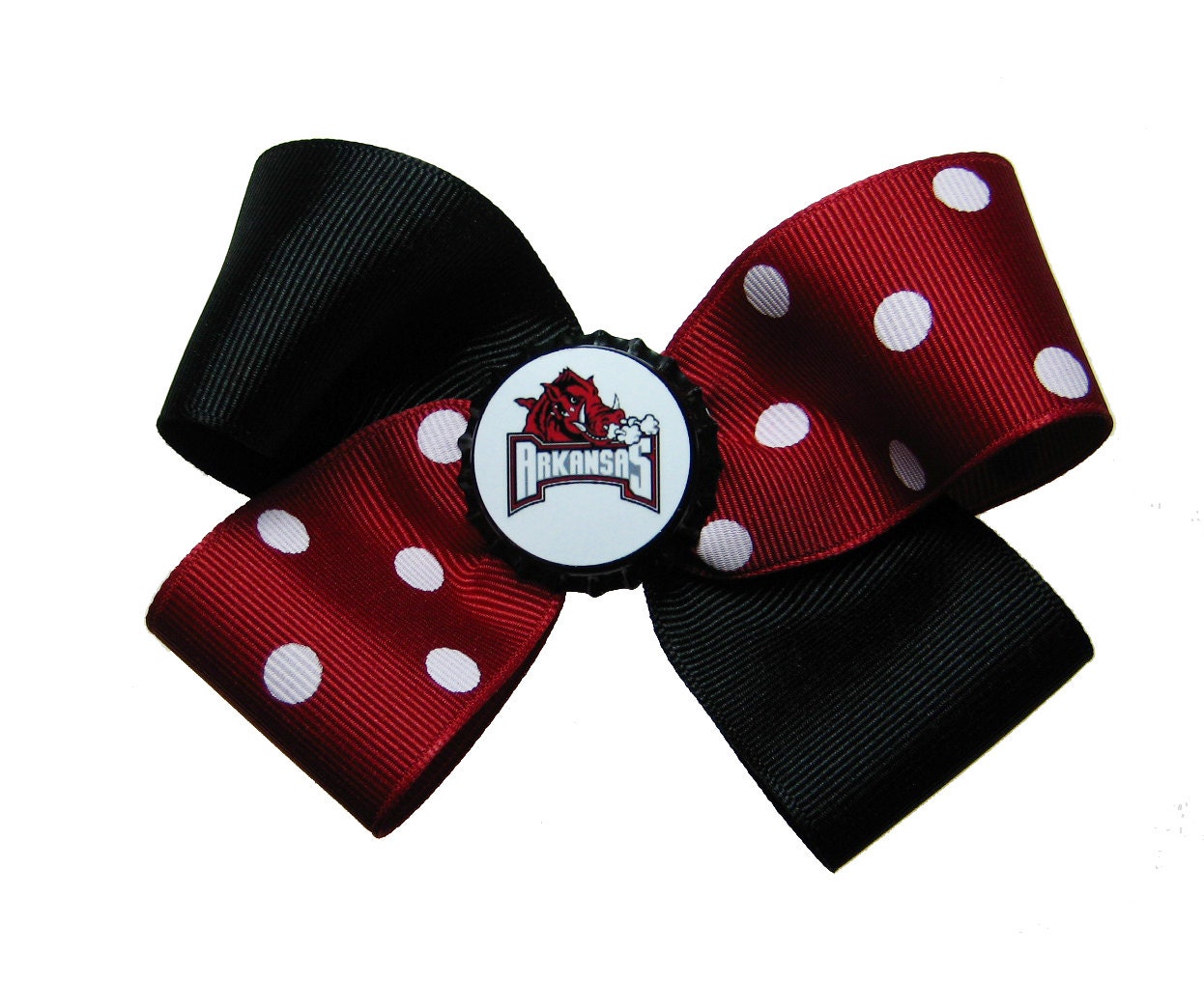 Large Arkansas Razorbacks Hair Bow