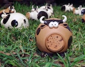 How Now Brown Cow Ceramic Piggy Bank IN STOCK