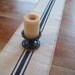 Burlap Table Runner 10 x 48 with Navy Blue Grain Sack Stripes - Other Colors Available - Beach Table Runner - Farmhouse Table Runner
