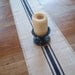 Burlap Table Runner 10 x 48 with Navy Blue Grain Sack Stripes - Other Colors Available - Beach Table Runner - Farmhouse Table Runner