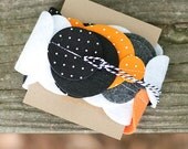 HALLOWEEN SALE Halloween Felt Garland with Orange, Black, White and Gray Il_170x135