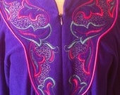 Luxe Royal Purple 80s Robe Size L/XL
