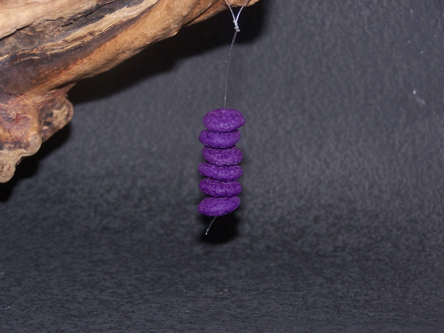 Dark Purple Sugar Beads Polymer Clay Disc Beads