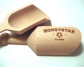 Custom Wood Scoops for Wedding or Business Set of 10 Mini Wooden Scoops Bath Salt Scoops Spice Scoops