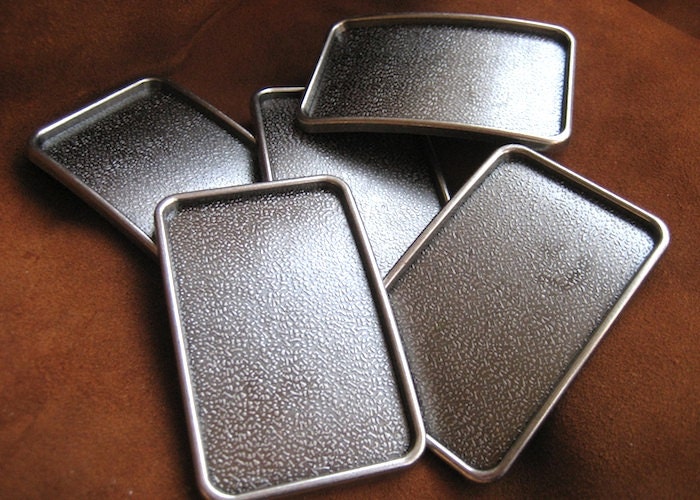 Belt Buckle Blank -  Antique Pewter Buckle -  Belt buckle - set of 8 - Fits belts 1.5 to 1.75 inch wide