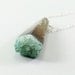 Agate druzy necklace: drusy stone jewelry, green agate necklace, sterling silver chain necklace, pendant necklace brown fashion