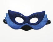 Bird Felt Mask for kids - Blue - childrens animal costume for boys girls - soft Dress Up play accessory - Theatre roleplay