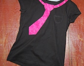 Girls size 10 /12 black tie shirt ready to ship SALE
