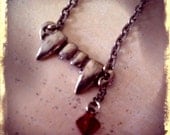 Goth Fang Necklace - Gothic Vampire Halloween Twilight Blood Dark Jewelry