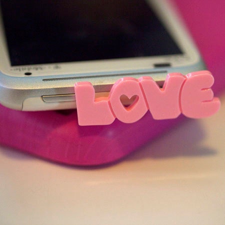Kawaii LOVE Iphone Earphone Plug/Dust Plug - Cellphone Headphone Handmade Decorations