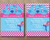 Custom Printable Blues Clues Birthday Invitation