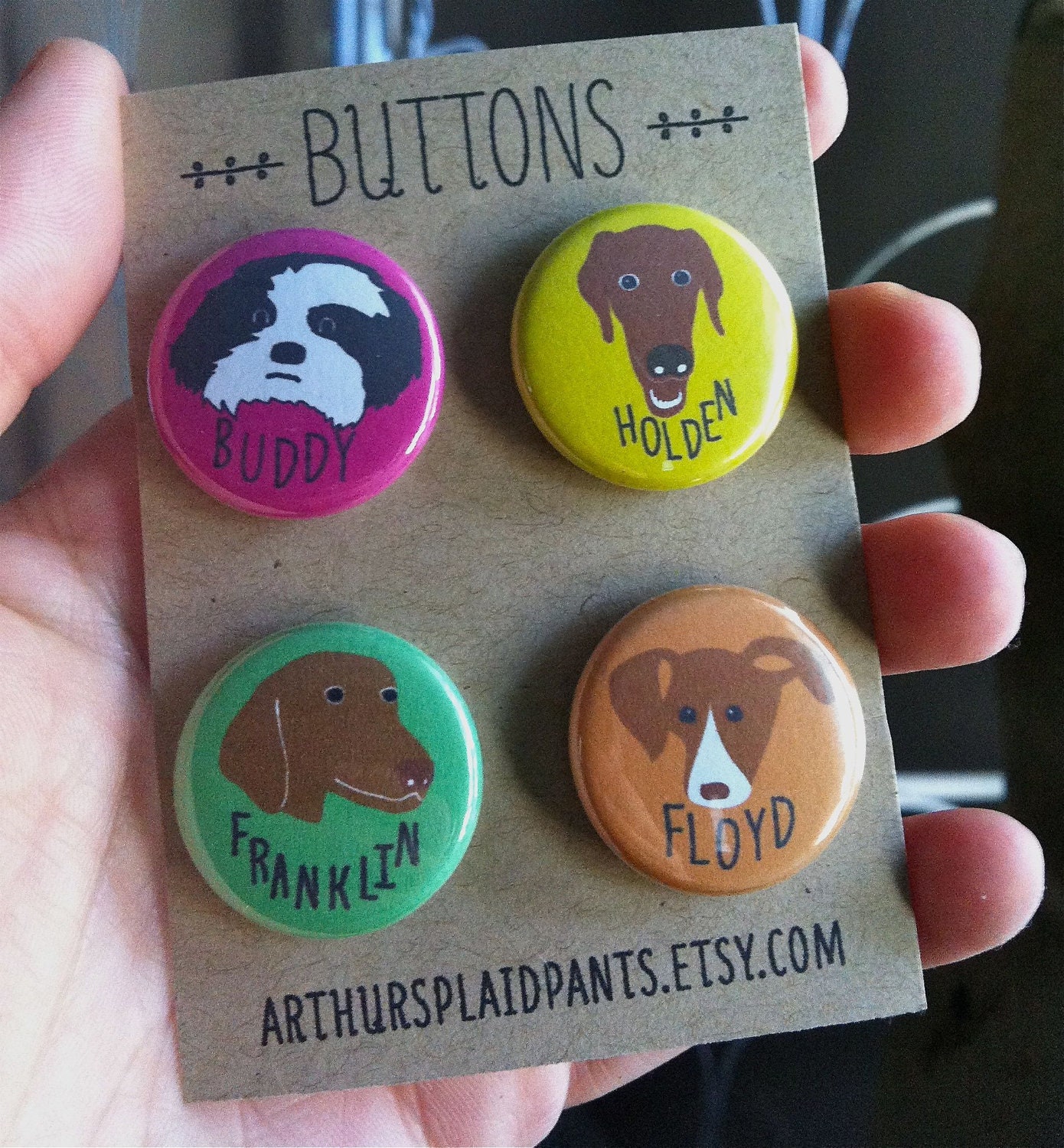 Custom pet illustration, pet portrait, custom pet pin, custom dog badge,  handmade 1" buttons