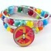 Lampwork Beaded Bracelet - 'Peace, Baby"