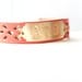 Monogram Coral Leather Bracelet, Initial Bracelet, Personalized Bracelet, Name Bracelet, Custom Name Bracelet
