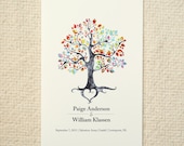Wedding Ceremony Program / Order of Service - Rustic Woodland Tree - DIY Printable PDF Template - folded card