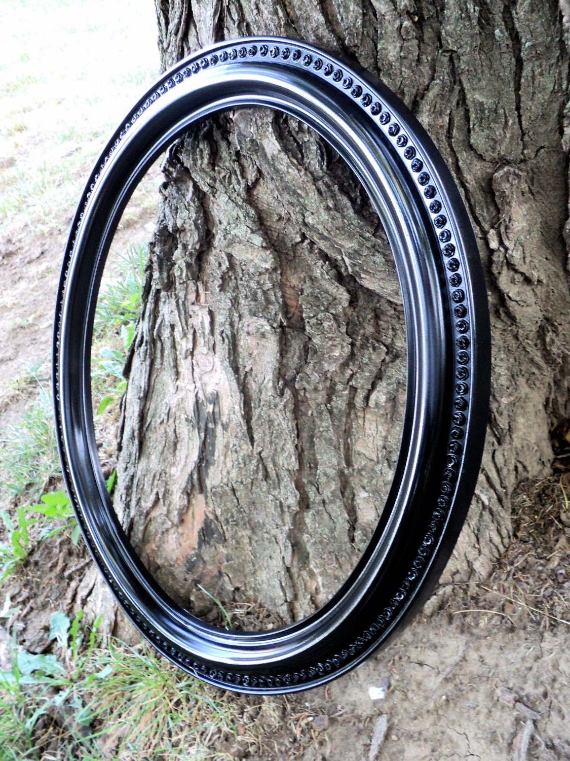 Large Black Oval Picture Frame Photography Prop
