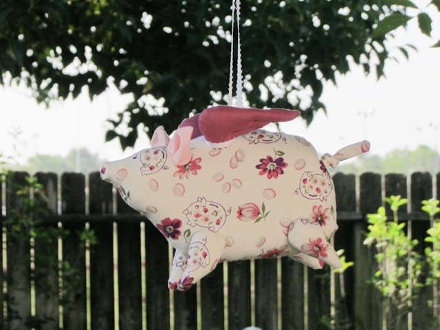 Flying pig - softie,stuffed animal toy, plush soft pig toy.Child friendly stuffed toy- gift idea for birthday,get well and cheer up