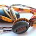Beaded Bracelet with Beaded Loop Clasp and River Rock Button