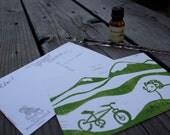 Earth element relief print postcard
