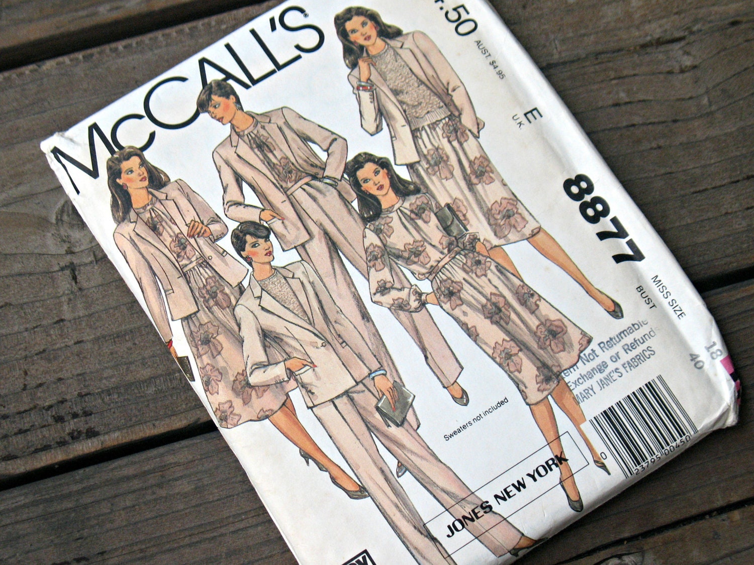 McCall's 8877 Jacket, Blouse, Skirt, Pants Pattern