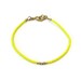 Yellow Beaded Bracelet 24K Gold Vermeil Jewelry Thin Skinny Everyday Jewellery Minimal Layer Bright Colors Fashion Seed Beads Lemon B-328
