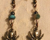 Spider Earrings w/ Natural Turquoise
