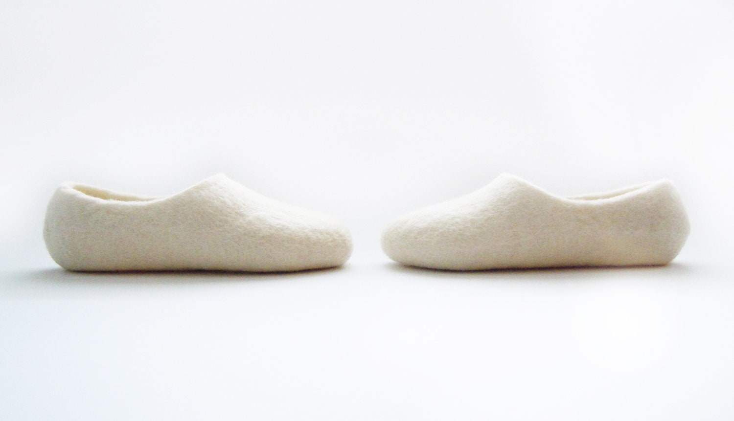 Simple felted kid size slippers