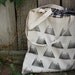 SALE Mountain Tote Bag Block Print in Black ink on natural canvas