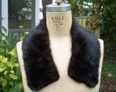 Vintage Mink Fur Dark Brown Collar