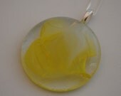 Shooter Marble Pendant Bright Yellow Glass