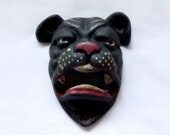 vintage cast iron bottle opener // bull dog