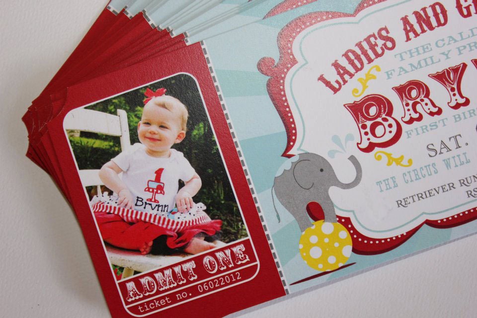 Carnival Birthday Party Invitations, Circus Baby Shower, Carnival Invitations, Circus Invitations Ticket Invitation, Baby Shower Invitations