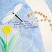 Original Nature and Dragon fly Watercolor Painting and Verse - One of a Kind - 'Letting Go'