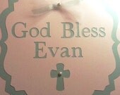 Personalized Baptism Door Sign, also for confirmations and first communions