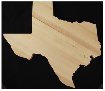 9" inch Texas State Shaped Cutting Board, Cheeseboard