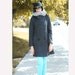 Hoodie gray wool coat/ Hoodie grey jacket /winter maxi coats with pockets,70% Wool,Size XS,S,M,L, charcoal women (FM159)