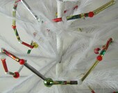 Vintage Handmade Garland Paper & Beads Christmas Tree Ornament