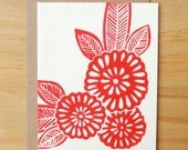 Single Hand Block Printed Card