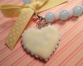 Glow in the Dark Heart Shaped Sugar Cookie Kawaii Bracelet Large