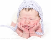 Lace Pixi Bonnet Photography Prop - size NB to 12 months
