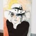 Chanel fashion Inspired Art Illustration Woman's Face Limited Print Mounted 16x12