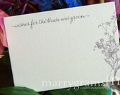 Well Wishes for the Bride and Groom Cards - Wedding Reception Guest Book Alternative - Etched Floral Design