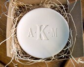 ring dish,  ring holder, monogram initial tray, engagement, wedding gift, White,  Gift Boxed, Made to Order